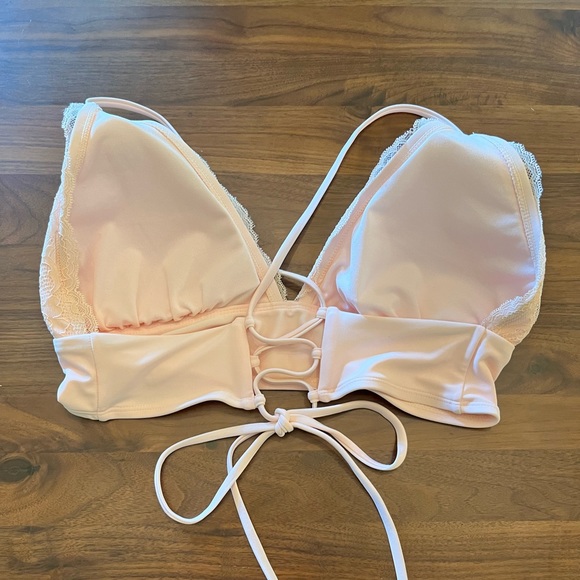 🍑 Peachy Pink lace bathing suit top- XL - Picture 3 of 3